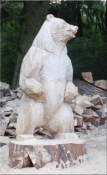 grizzly  b�r holzwerker jochen adam schnitzen mit der motors�ger